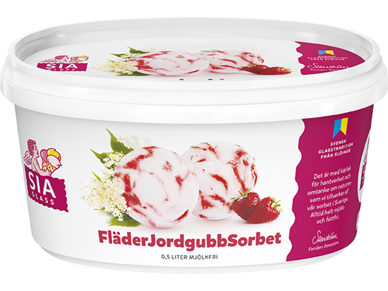 Holunder-Erdbeer-Sorbet